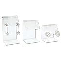 Acrylic Clear Curved Top Earring Display 3 Piece Set