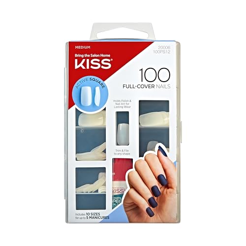 Kiss Nails 100 Full Cover Nails - Active Square Beauty & Personal Care KISS