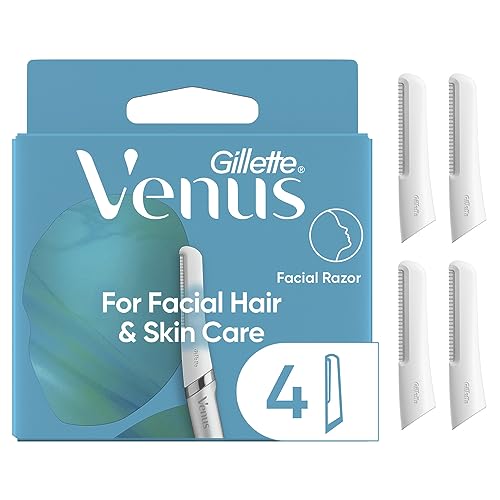 Gillette Venus Facial Razor Refills, Dermaplaning Exfoliating Replacement Blades, 4-Count Beauty and Personal Care Gillette Venus Default Title