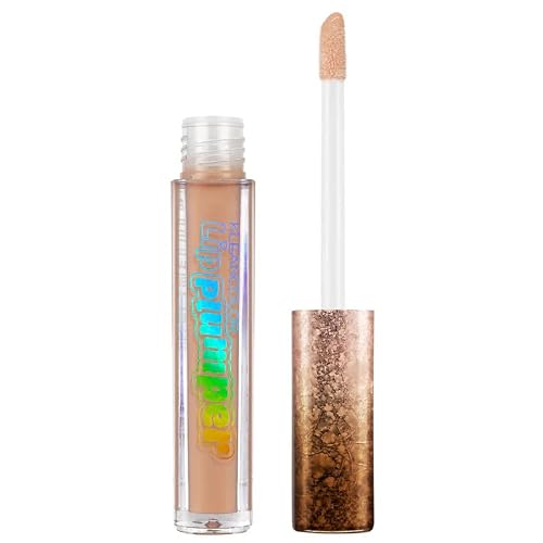 Kleancolor Lip Plumper Gloss - 01 Cream Tan | Hydrating & Plumping Lip Gloss | High-Shine Finish | Smooths Fine Lines | Coconut Scent