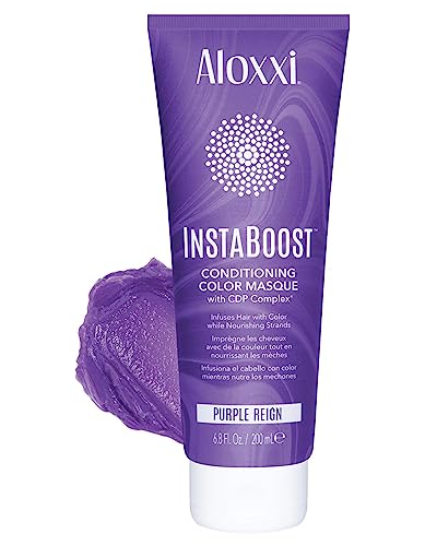 ALOXXI InstaBoost Conditioning Color Mask in Purple Reign, Deposits Purple Color and Deeply Conditions Hair, 6.8 Fl Oz