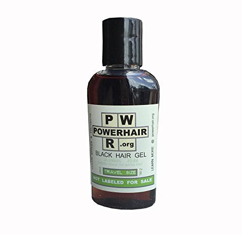 POWERHAIR Hair Gel, Subtle cover for gray hair, alcohol free, perfect hold, 8 Fl oz.(Black/Red/Brown) (BLACK for gray hair)