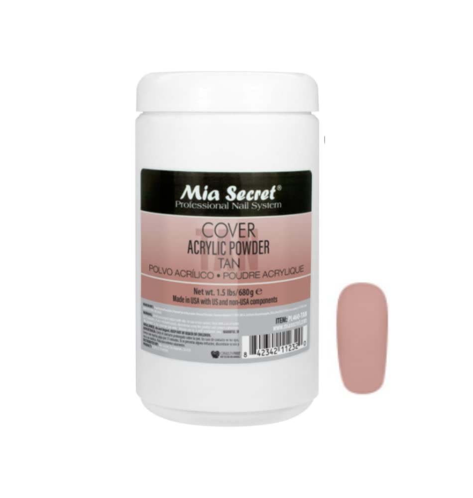 Mia Secret Cover Tan Acrylic Powder MADE IN USA Multiple Sizes (1.5 lbs) Beauty & Personal Care Mia Secret