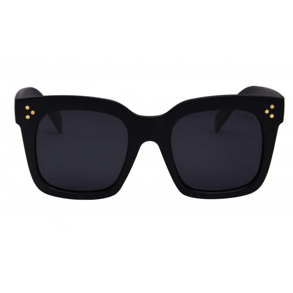 I-SEA Women's Sunglasses - Waverly (MATTE BLACK/SMOKE POLARIZED)