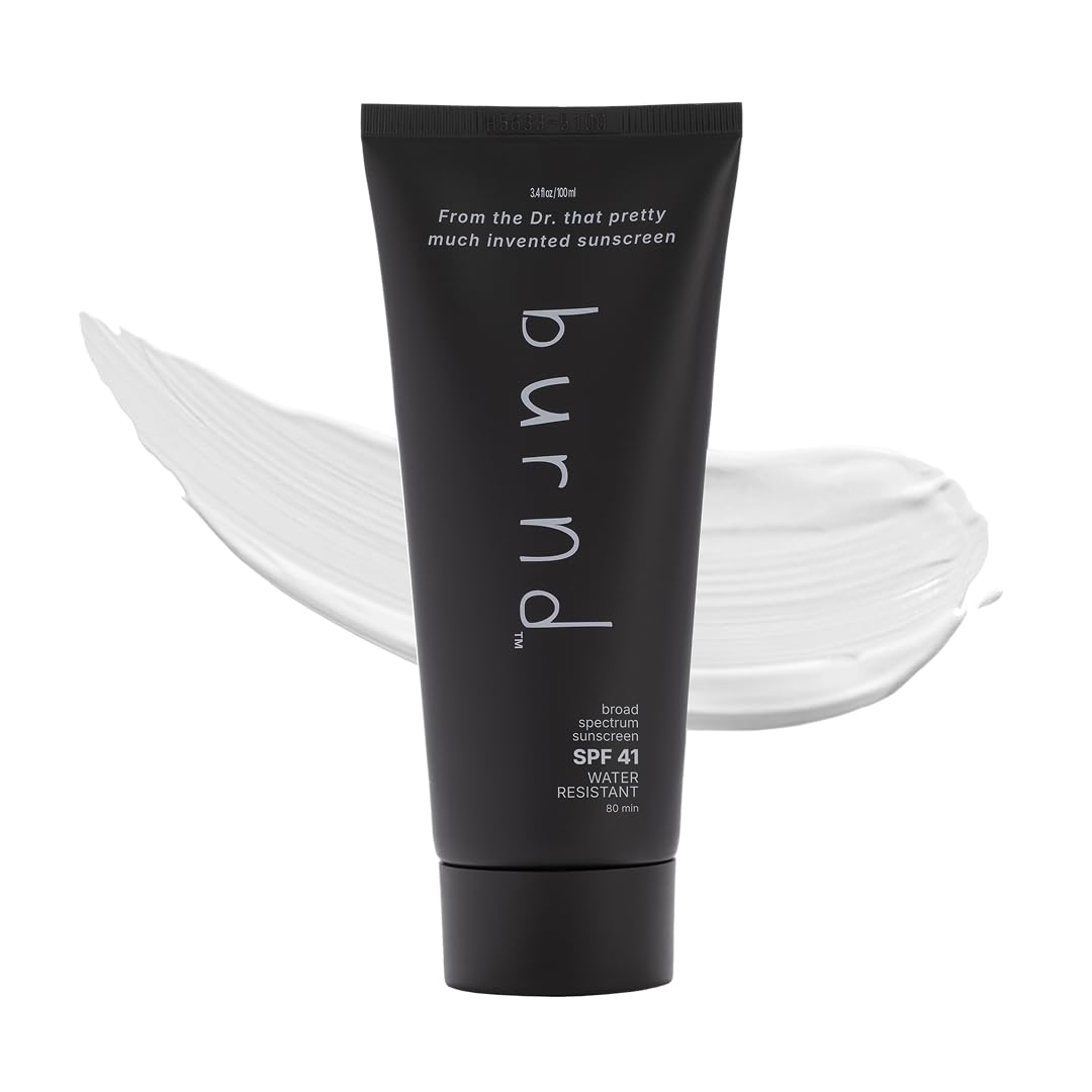 burnd. SPF 41 Broad Spectrum Sunscreen Lotion, Invisible Zinc Oxide Sunscreen, Water Resistant 80 Min, Fragrance Free, Dermatologist & Pediatrician Beauty and Personal Care burnd Default Title