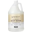 Ginger Lily Farms Club & Fitness Nourishing Body Wash, 100% Vegan & Cruelty-Free, Bath & Shower Gel for Men and Women, Fragrance Free, 1 Gallon (128