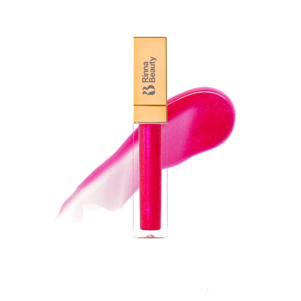 Rinna Beauty Lip Plumping Gloss - Rebel - Helps Boost Collagen, Increases Lip Volume, Elastin Production - Vegan, Cruelty-Free - 1 each