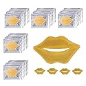 24K Golden Crystal Lip Masks 30 Pieces Hydrating Lip Plumper Mask Collagen Nourishing Lip Care Gel Pads Remove Dead Skin Anti Chapped & Anti-Aging Lip
