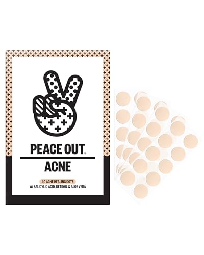 PEACE OUT Acne Healing Dots Hydrocolloid Pimple Patches (40 count) Beauty and Personal Care PEACE OUT Default Title
