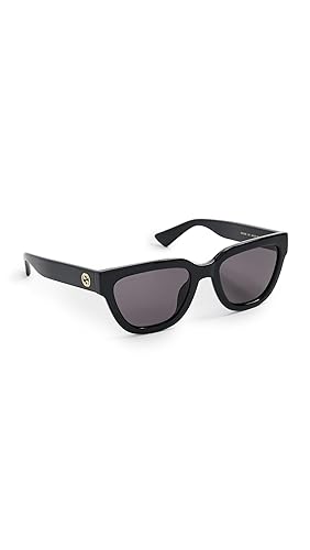 Gucci Women's GG1578S Sunglasses, Black-Black-Grey, One Size