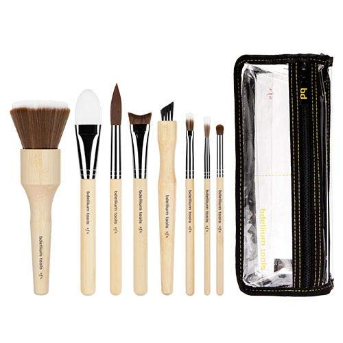 Bdellium Tools Professional Makeup Brush SFX Brush Set 8 PC. With Double Pouch (3rd Collection)