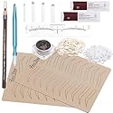 Fenshine Eyebrow Practice Kit with Blades Pigment Practice Skin Eyebrow Ruler Repair Gel Ring Cup Finger Gloves Pencil