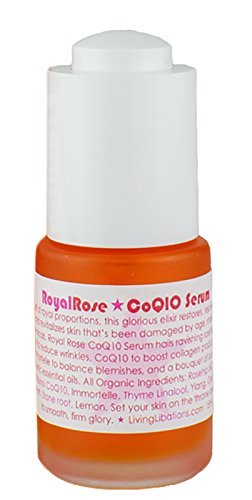 Living Libations - Organic Wildcrafted Royal Rose CoQ10 Face Serum (.5 oz | 15 ml) Beauty & Personal Care LIVING LIBATIONS