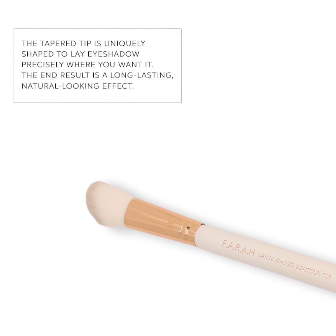 F.A.R.A.H Professional Pro Precision Luxurious Blender Brush 30F - Premium Makeup Brushes (White)