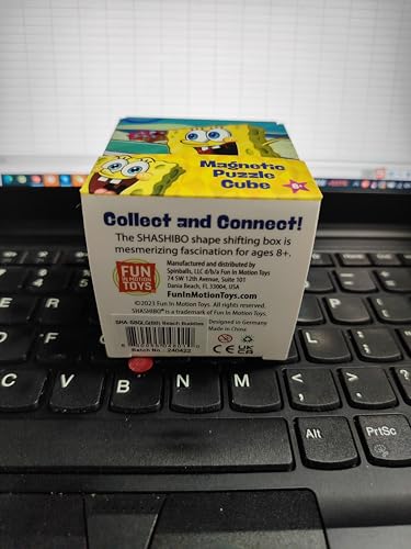 SHASHIBO SpongeBob SquarePants Shape Shifting Box – STEM Magnetic Fidget Cube, Transforms into 70+ Shapes, Mobile App Compatible (Beach Buddies)