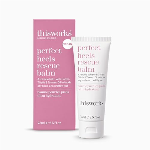 THISWORKS Perfect Heels Rescue Balm: A Natural Vegan Formula to Nourish, Repair and Moisturise with Cotton Thistle, Lemon and Lavender Essential Oils