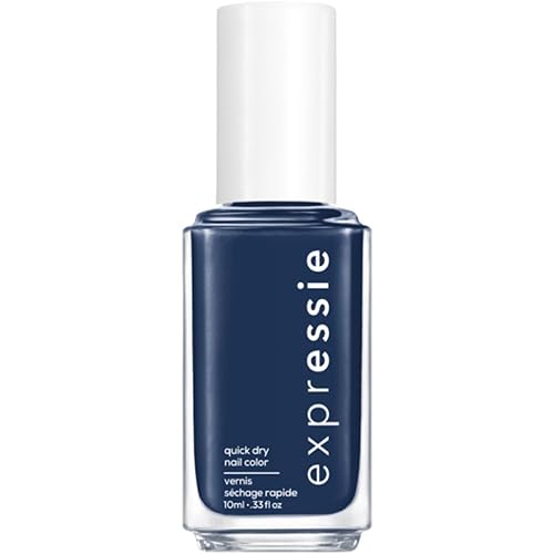 Essie expressie, Quick-Dry Nail Polish, 8-Free Vegan, Navy Blue, Left On Shred, 0.33 fl oz Beauty & Personal Care essie