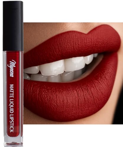 Transfer-Proof Matte Liquid Lipstick - No Smudge, No Transfer | All-Day Wear for Eating, Drinking & Long Days | Lightweight Comfortable Finish