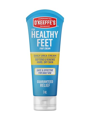 O'Keeffe's for Healthy Feet Intense Renewal Cream with Urea & Alpha Hydroxy Acid - 3 oz Tube (1 Pack) - Chemically Exfoliates and Softens Extremely Beauty & Personal Care O'Keeffe's