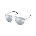 Suncloud Fairlane Polarized Sunglasses in Matte Silver with Silver Mirror 54mm