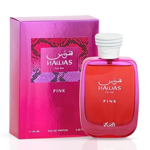 RASASI Hawas Pink For Her Eau de Parfum Spray 100ml (3.4 oz) - Floral Fruity Perfume for Women with Neroli, Vanilla, Cotton Candy & Marshmallow |