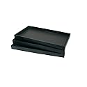 RJ Displays- 3-pack Black plastic Stackable Standard size Jewelry Display trays. For Display of Jewelry Rings, Bracelets, Necklaces, Pendants…