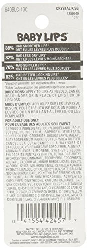 Maybelline New York Baby Lips Crystal Lip Balm, Crystal Kiss, 0.15 Ounce