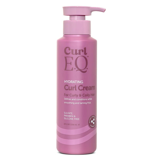 Curl E.Q. Hydrating Curl Cream for Curly & Coily Hair, with Coconut Oil, Sulfate, Paraben & Silicone Free, 8 fl oz Beauty & Personal Care Curl E.Q.
