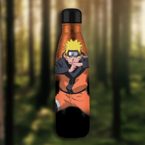 Nemesis Now Naruto Water Bottle 500ml, 27cm, Stainless Steel, Orange/Black