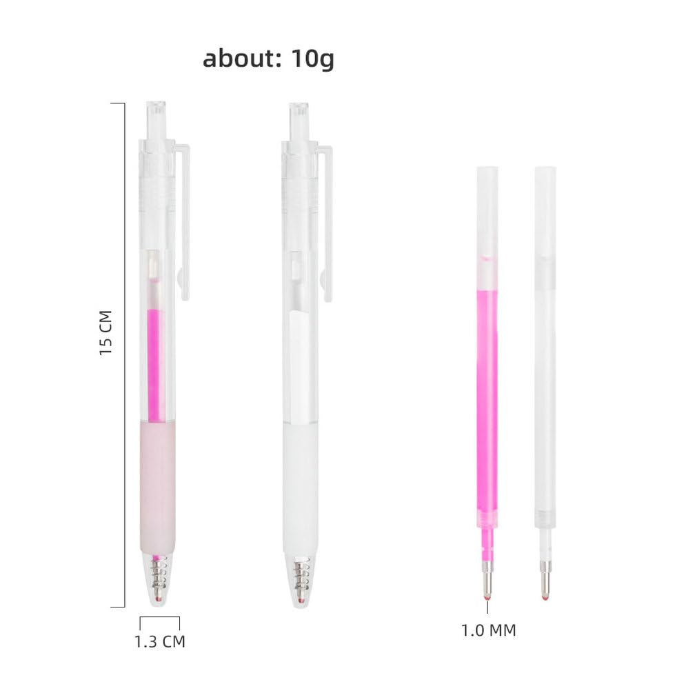 HOTWE Eyebrow Microblading Mapping Pen, Makeup Position Mapping Marker, 2 Marking Pens with 6 Refills (White)
