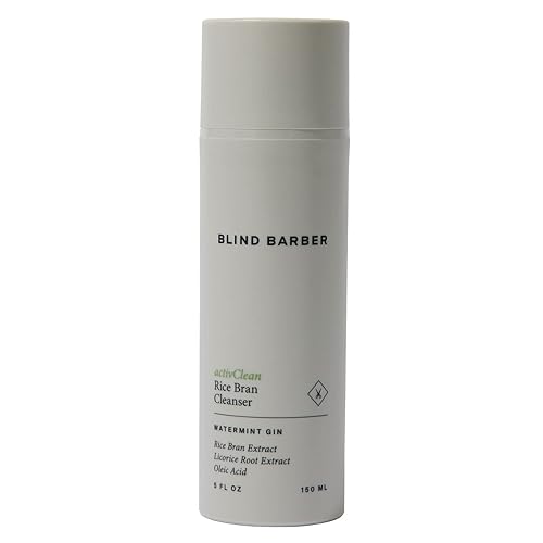 Blind Barber activClean Rice Bran Daily Face Cleanser for Men - Hydrating Foaming Facial Cleanser with Rice Bran Extract & Oleic Acid (5oz / 150ml)