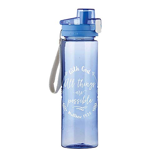 Religious With God All Things Are Possible Matthew 19:26 Water Bottle, 24 Ounce