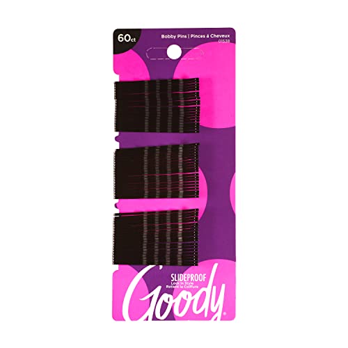 Goody Styling Essentials Bobby Pins, Black, 2 Inches, 60 Count (Pack of 1) Beauty and Personal Care GOODY Default Title