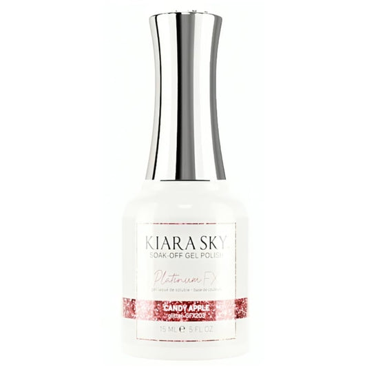 KIARA SKY LED UV Soak Off Platinum Gel FX (Candy Apple - One Coat Foil Glitter) Beauty & Personal Care KIARA SKY
