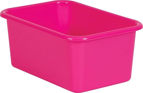 Teacher Created Resources® Pink Small Plastic Storage Bin