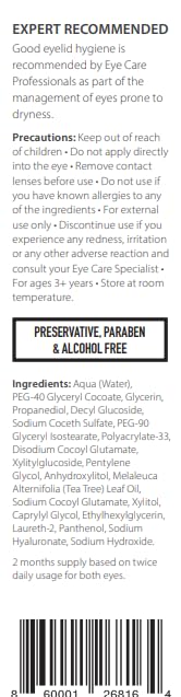 OPTASE TTO Eyelid Cleansing Gel, 1.7 fl oz - Tea Tree Oil Eyelid Cleanser for Gentle Daily Lid and Lash Cleansing - Made With Hyaluronic Acid