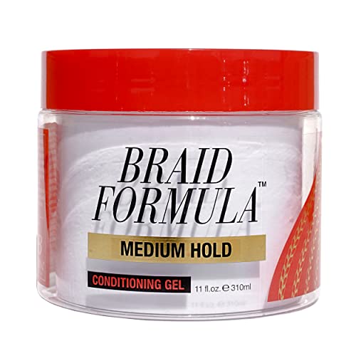 EBIN NEW YORK Braid Formula Conditioning Gel, Medium Hold, 11oz | Great for Braiding, Twisting, Edges, No Residue, No Flaking, Strong Hold, High