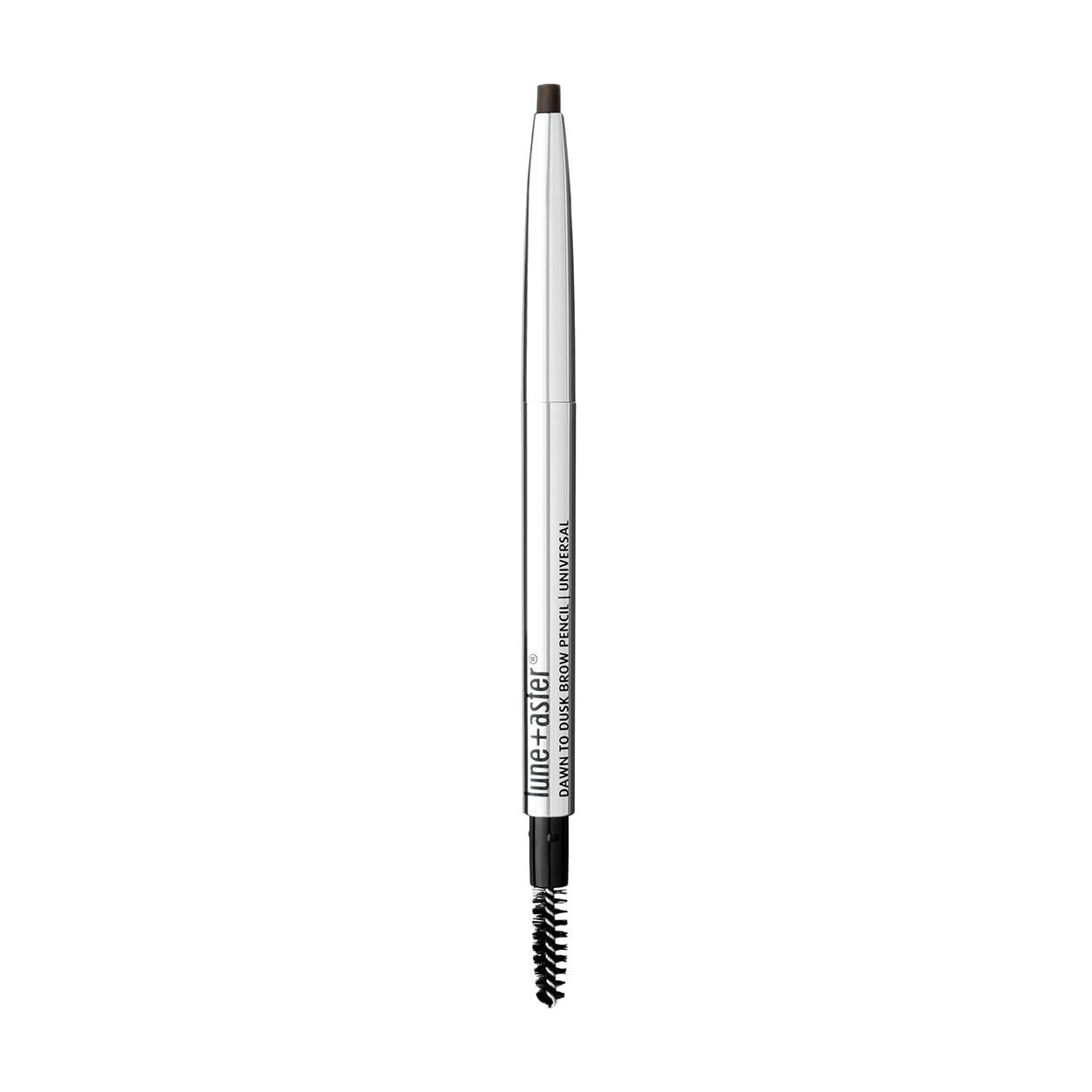 Lune+Aster Brow Pencil | Universal Eyebrow Pencil With Spoolie Brush. Longwear Formula. No Sharpening Required. Vegan & Gluten Free - Brown