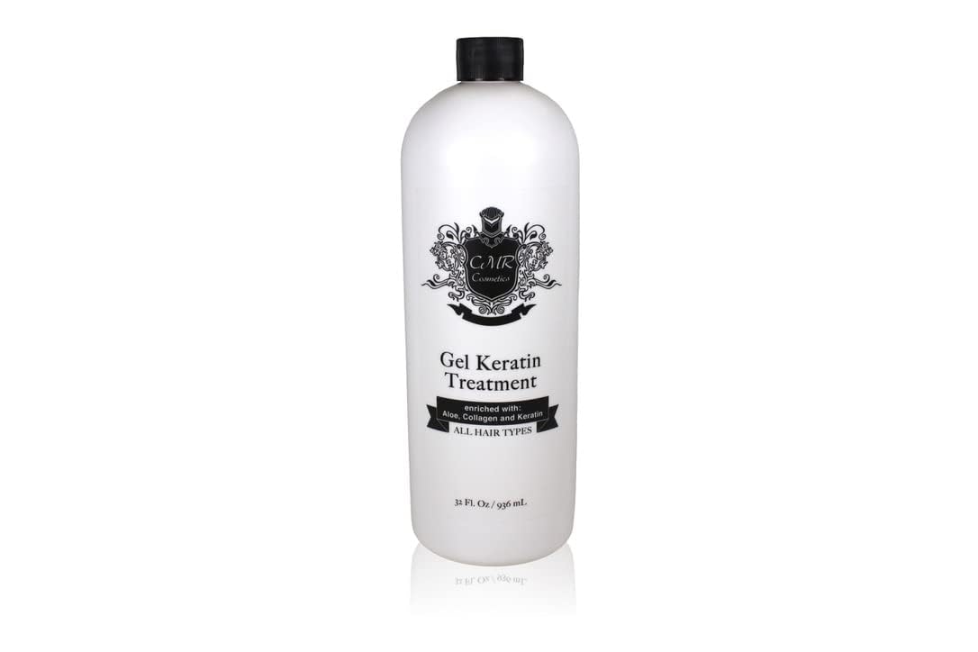 CMR Cosmetics Brazilian Keratin Hair Treatment Gel - Straightening, Smoothing & Repairing Formula, Adds Volume & Gloss, Reduces Frizz, Preserves