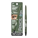 Revlon ColorStay Pencil Waterproof Eyeliner, Smudge-Proof, Eye Makeup with Built-In Sharpener, Stocking Stuffer for Women, 206 Jade, 0.01 oz
