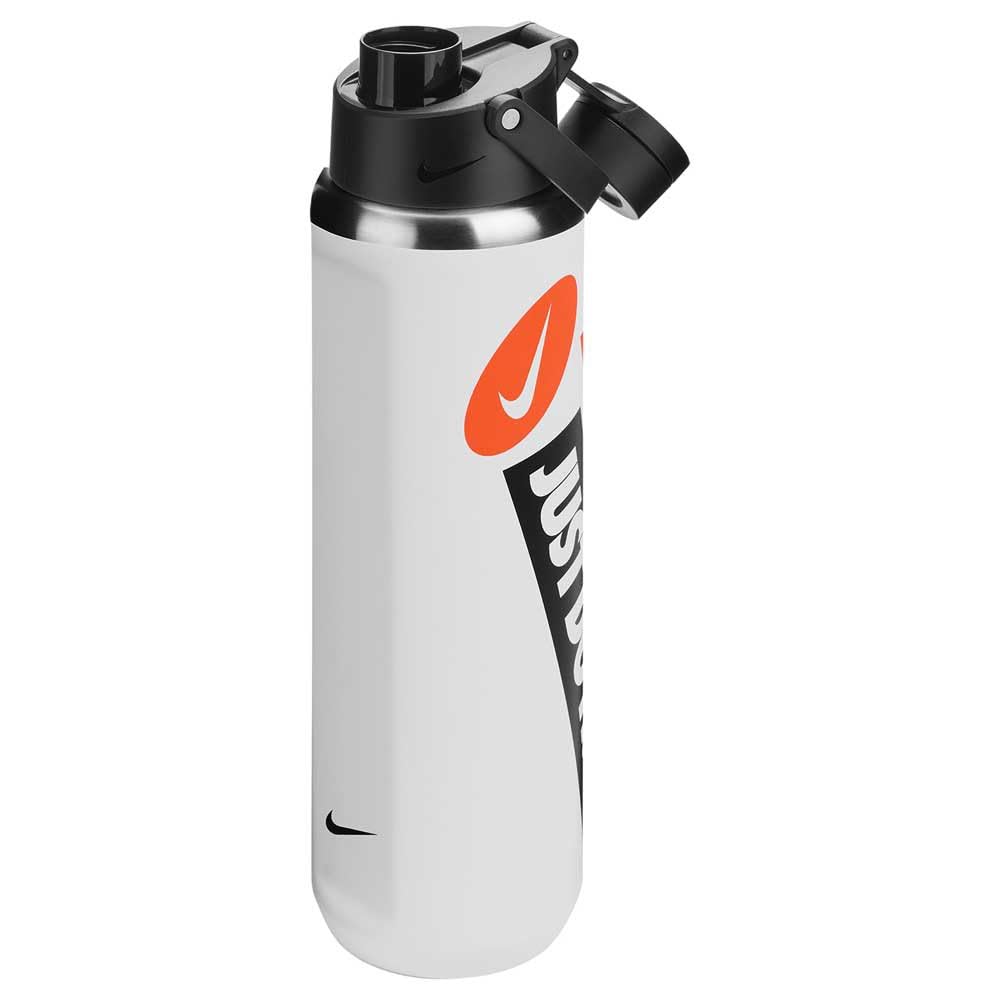 Nike SS Recharge Chug Bottle 24 Oz Graphic (White/Black/Safety Orange)