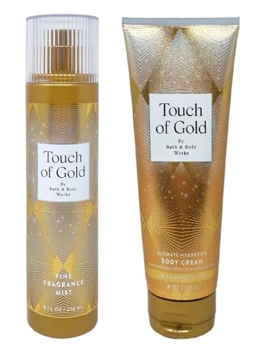 Bath and Body Works Touch of Gold Mist and Body Cream Set - Full Size Beauty & Personal Care Bath & Body Works