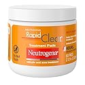 Neutrogena Rapid Clear Maximum Strength Acne Treatment Pads - Salicylic Acid Formula, Face Cleansing Pads, Oil Remover, Fights Pimples, 60 Count