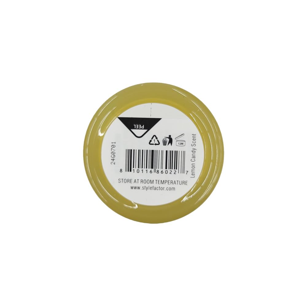 Style Factor EDGEBOOSTER Strong Hold Water-Based Pomade 0.85 Oz Mini Travel Size (0.85 Fl Oz (Pack of 1), Lemon Candy)