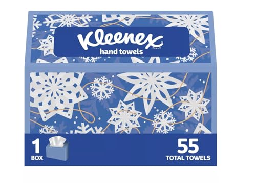 Kleenex White Disposable Hand Towels, Holiday Themed Box, 1 Box (Designs May Vary)