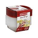 Rubbermaid 7F58 8-Piece TakeAlongs Food Storage Container Set, Sandwich, Red