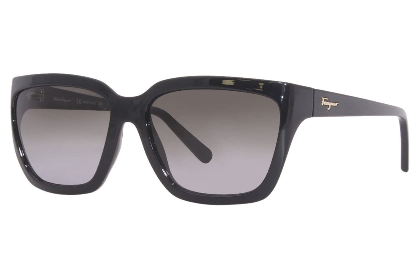 SALVATORE FERRAGAMO-SF1018S 001 Rectangle Sunglasses Black Gray