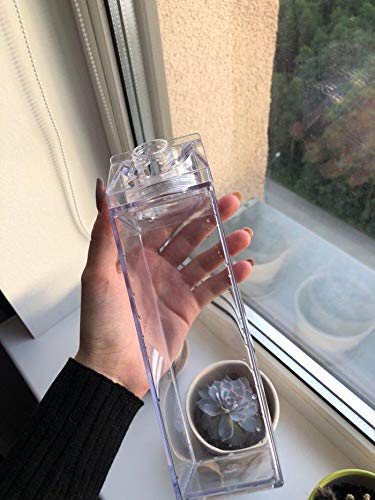 Star-Goods Fun Clear Stylish Milk Carton Water Bottle