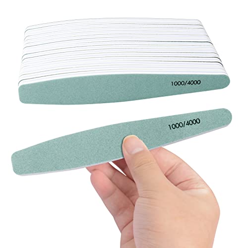 Diesisa 15pcs 1000/4000 Grit Nail Files for Natural Nails, Emery Boards for Natural Files, Double-Sided Nail Buffering Manicure Pedicure Nail Supplies