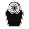 Salter Pro-Helix Professional Oversized Bathroom Scale with Black Vinyl Anti-Slip Bath Mat, 400 LB Capacity, Analog Scale, 18.25" x 13.0" Black/White